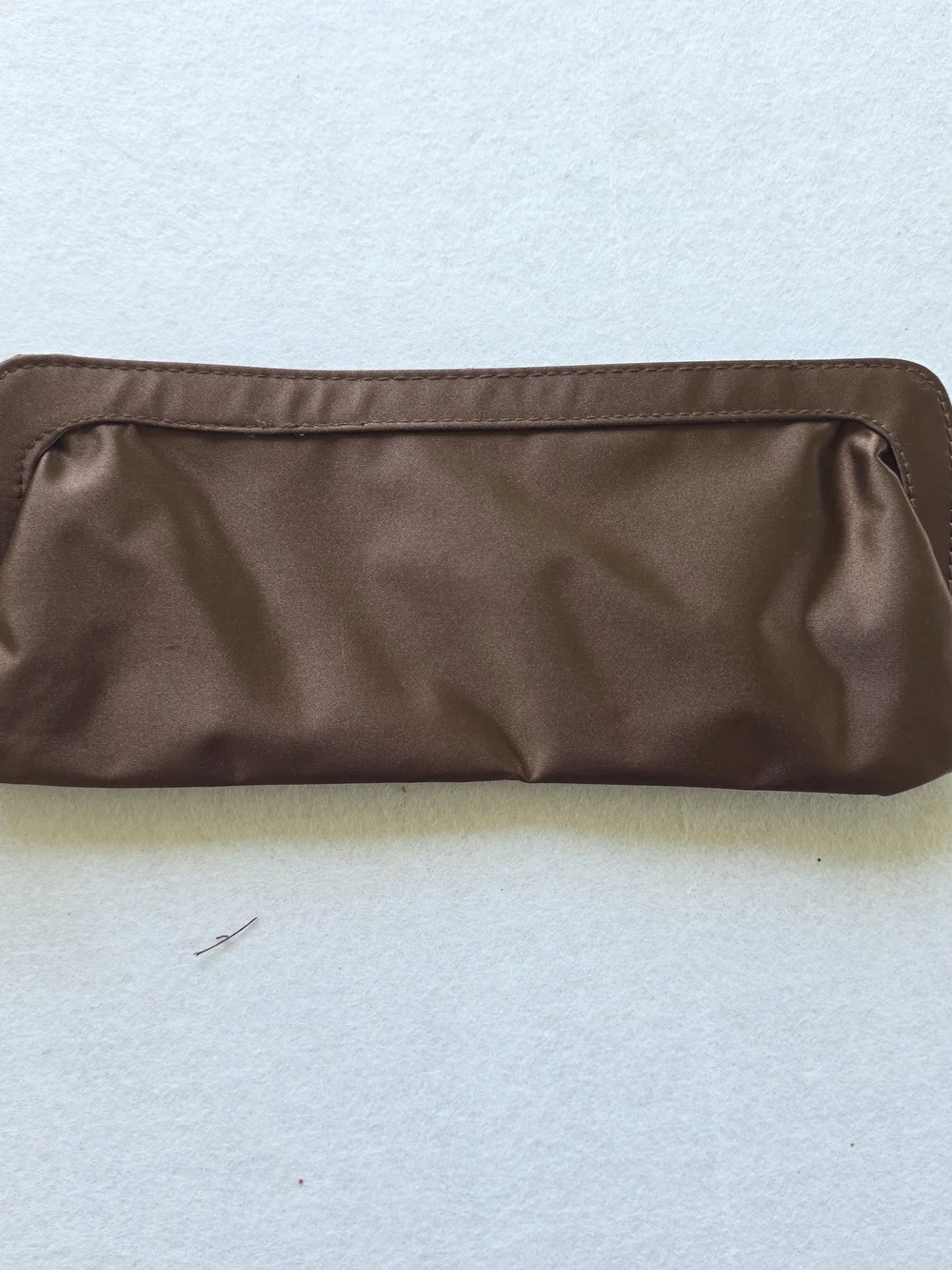 Embroidered Brown Floral Cosmetic Pouch